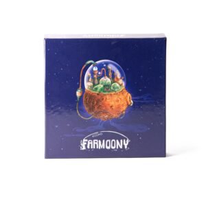 Farmoony space farming board game box by Elemental Harmony Studio